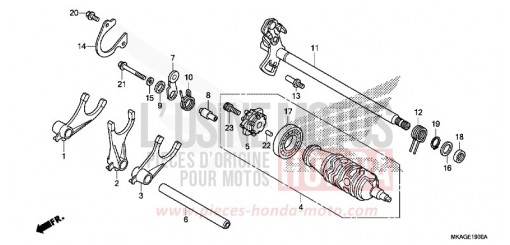 SCHALTTROMMEL (NC750S/SA) NC750SAJ de 2018